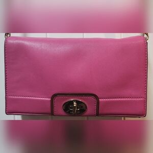 KATE SPADE Small Fuschia Leather Crossbody/Clutch